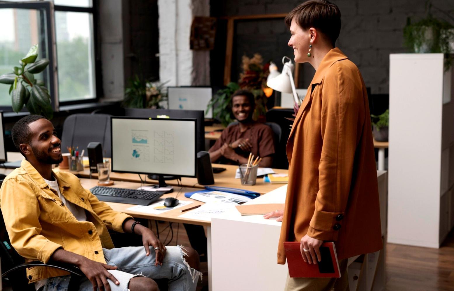 Financial analysis training session with professionals reviewing real company reports