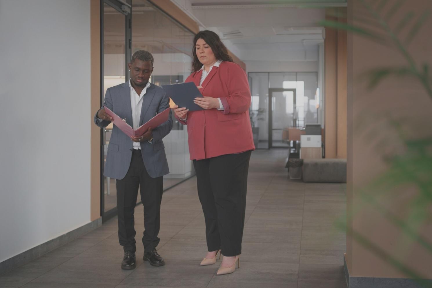 Financial analyst examining company performance metrics and industry benchmarks